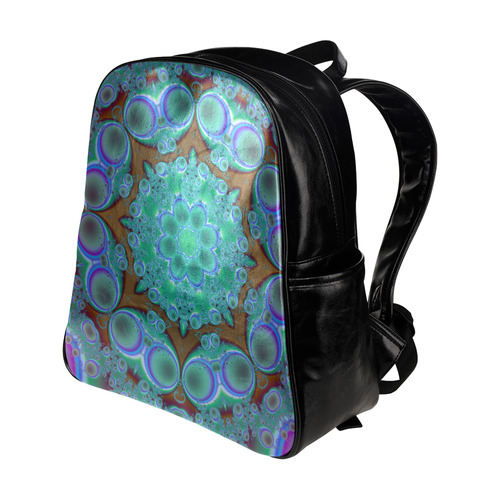 fractal pattern 1 Multi-Pockets Backpack (Model 1636)