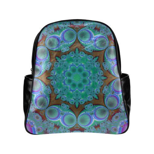 fractal pattern 1 Multi-Pockets Backpack (Model 1636)