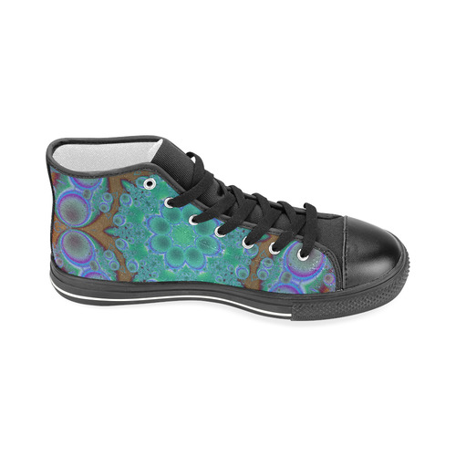 fractal pattern 1 Men’s Classic High Top Canvas Shoes (Model 017)