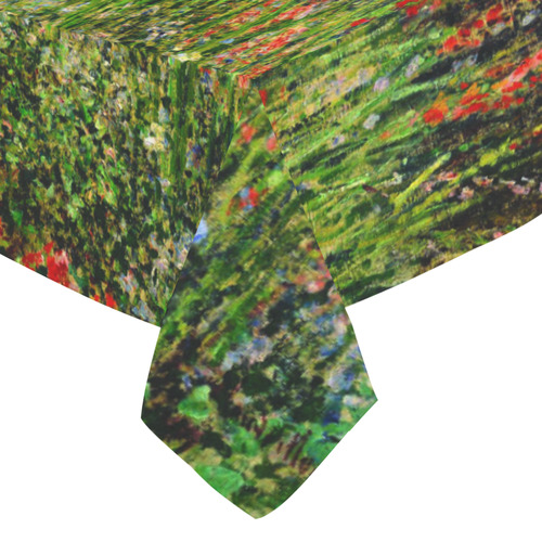 Gladioli Woman Parasol Garden Cotton Linen Tablecloth 52"x 70