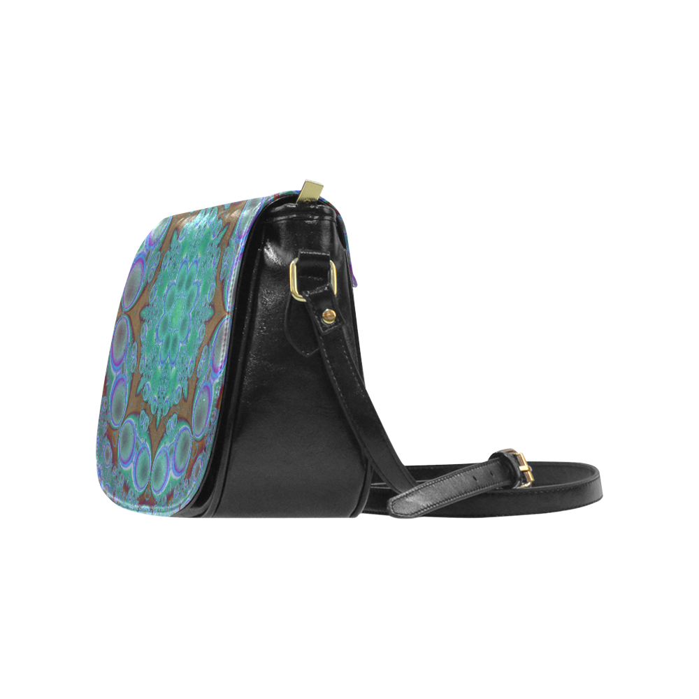 fractal pattern 1 Classic Saddle Bag/Small (Model 1648)