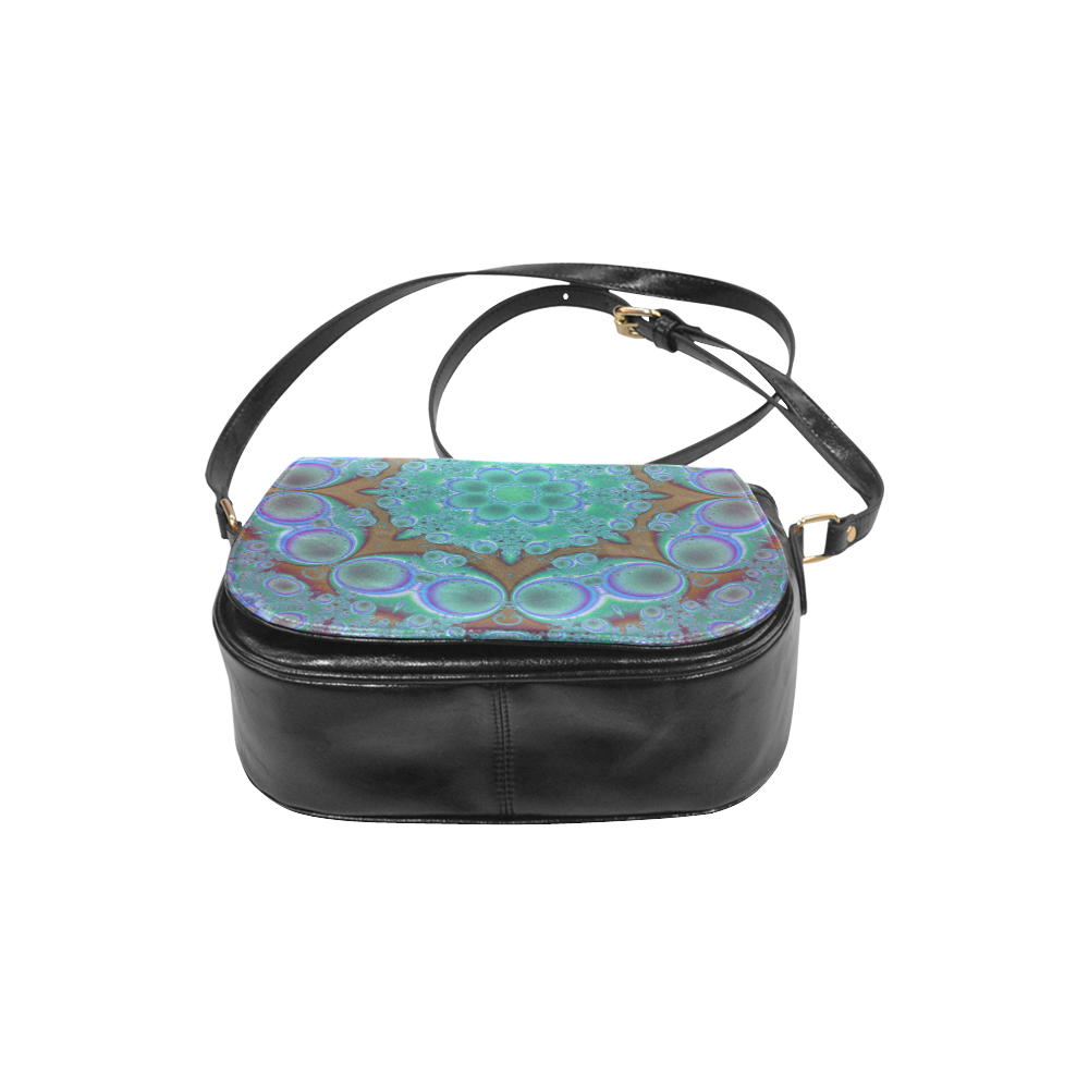 fractal pattern 1 Classic Saddle Bag/Small (Model 1648)