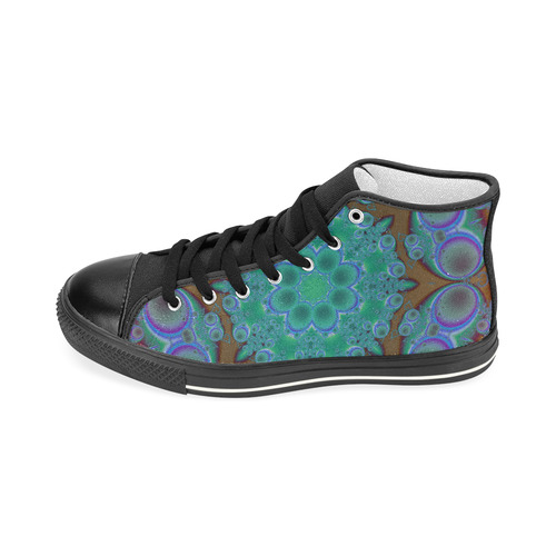 fractal pattern 1 Women's Classic High Top Canvas Shoes (Model 017)