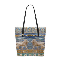 Two Lions And Daisis Mosaic Euramerican Tote Bag/Small (Model 1655)
