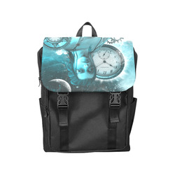 Steampunk lady, clocks and gears Casual Shoulders Backpack (Model 1623)