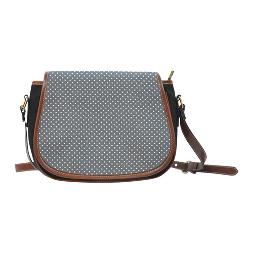 polkadots20160643 Saddle Bag/Small (Model 1649)(Flap Customization)