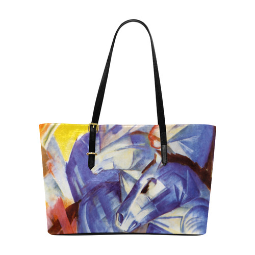 The Tower Of The Blue Horses by Franz Marc Euramerican Tote Bag/Large (Model 1656)