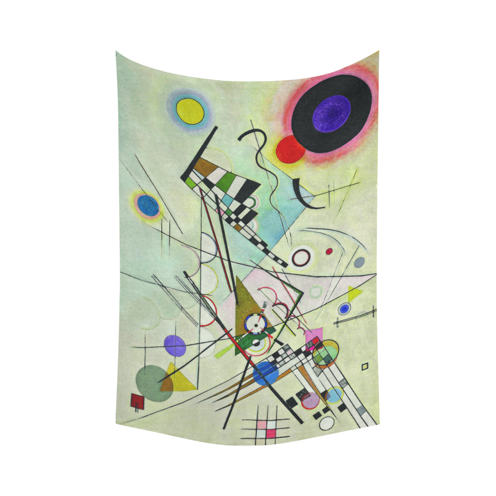 Kandinsky Composition 8 Abstract Painting Cotton Linen Wall Tapestry 90"x 60"