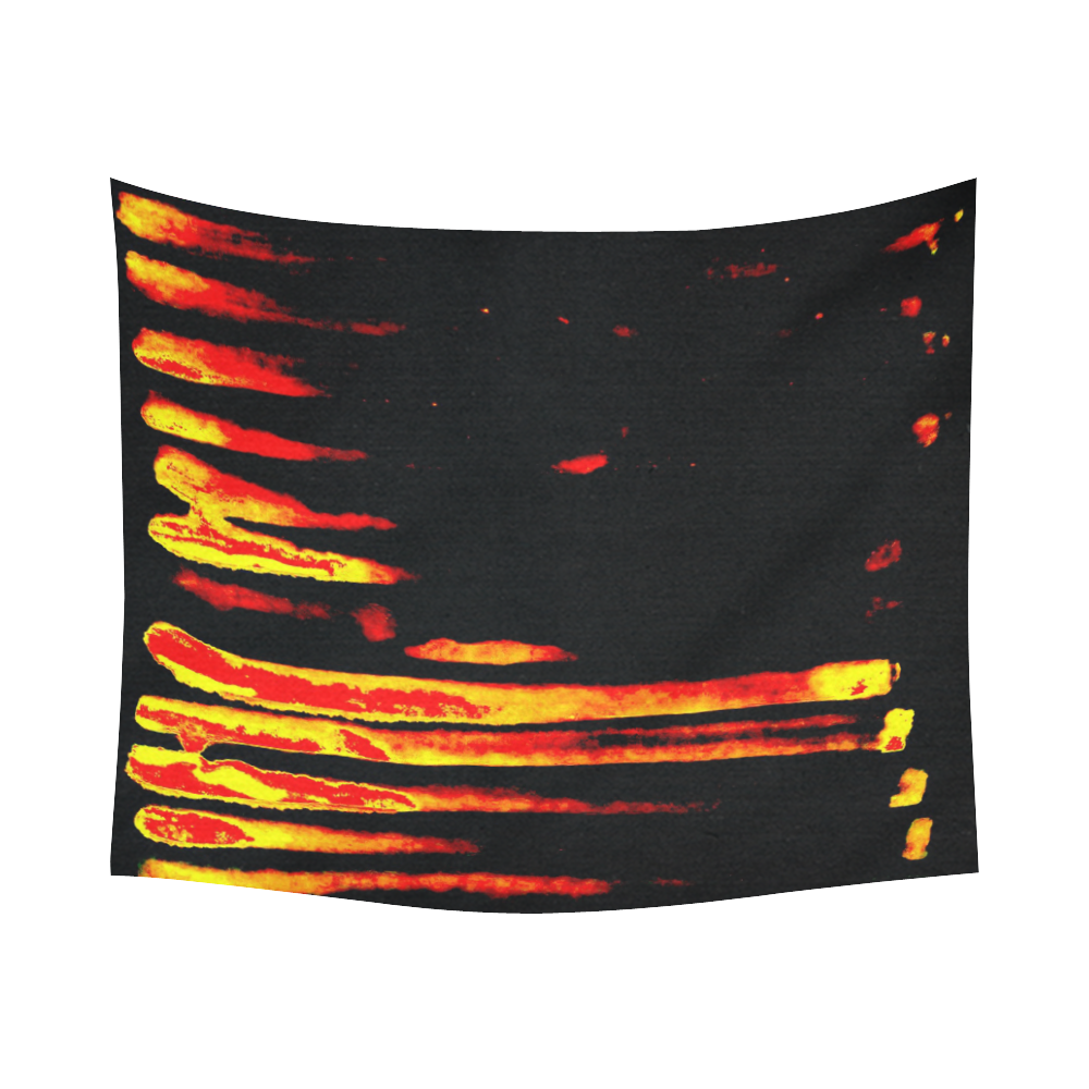 world on fire Cotton Linen Wall Tapestry 60"x 51"