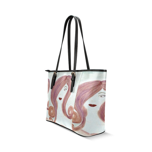 tote bag 1 Leather Tote Bag/Small (Model 1640)