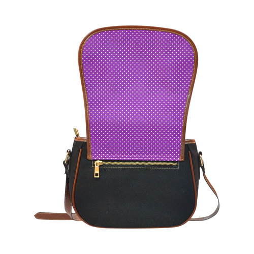 polkadots20160642 Saddle Bag/Small (Model 1649)(Flap Customization)