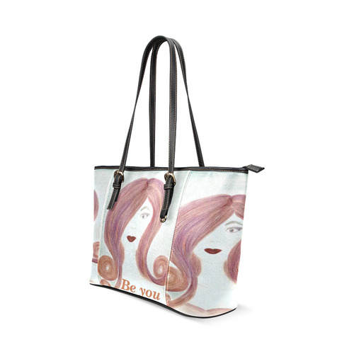 tote bag 1 Leather Tote Bag/Small (Model 1640)