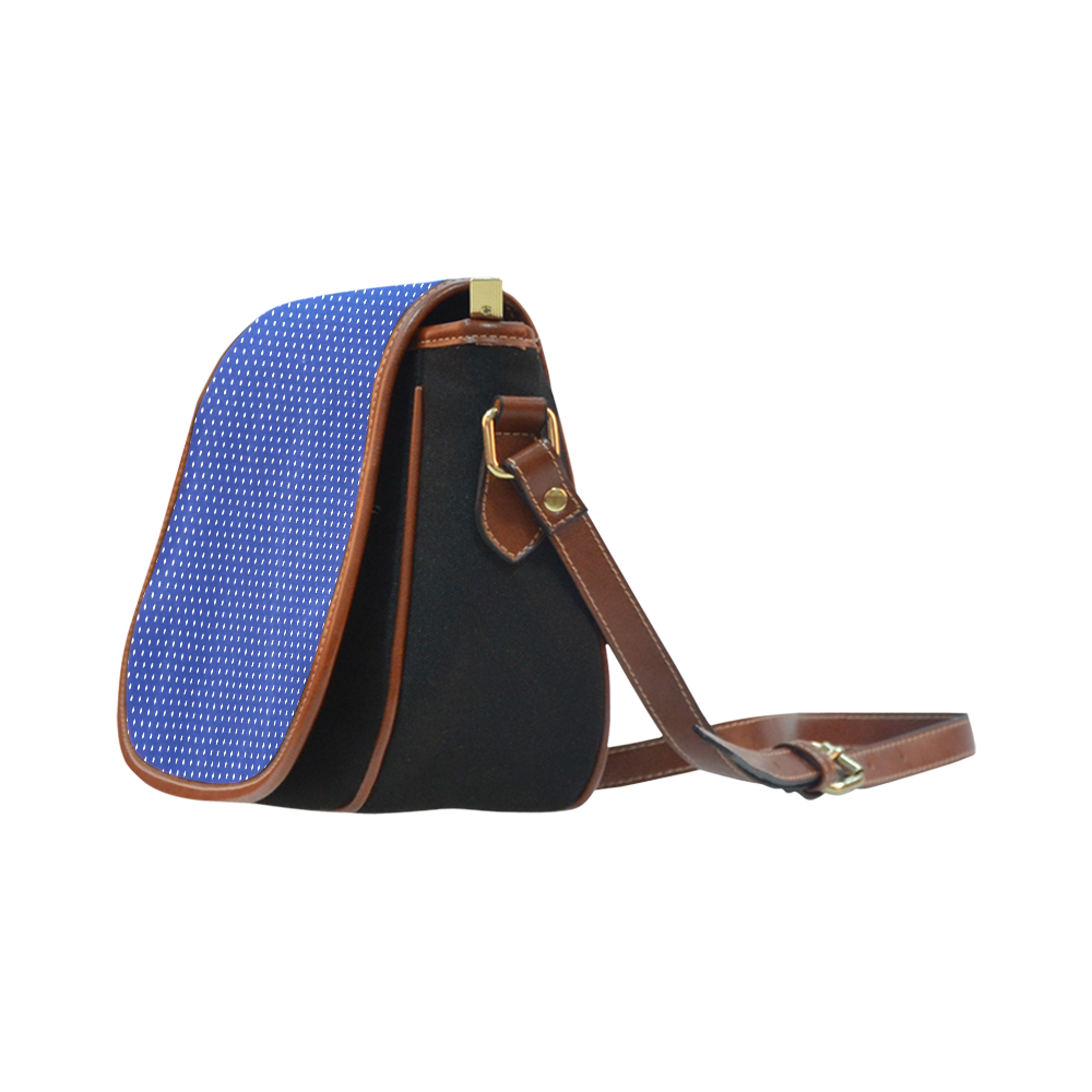 polkadots20160640 Saddle Bag/Small (Model 1649)(Flap Customization)