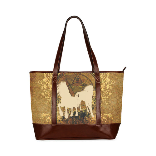 Beautiful horses, silhouette Tote Handbag (Model 1642)