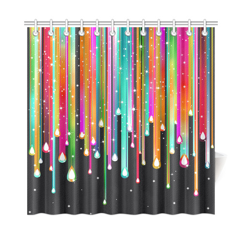 Stars & Stripes Shower multicolored Shower Curtain 72"x72"