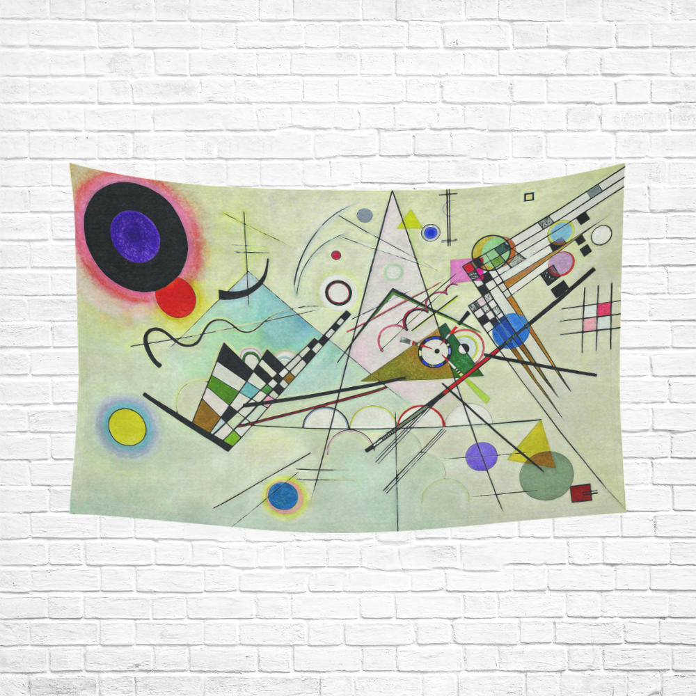 Kandinsky Composition 8 Abstract Painting Cotton Linen Wall Tapestry 90"x 60"
