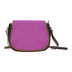 polkadots20160631 Saddle Bag/Small (Model 1649)(Flap Customization)