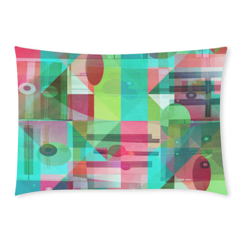 Aqua Dreams Geometry Custom Rectangle Pillow Case 20x30 (One Side)