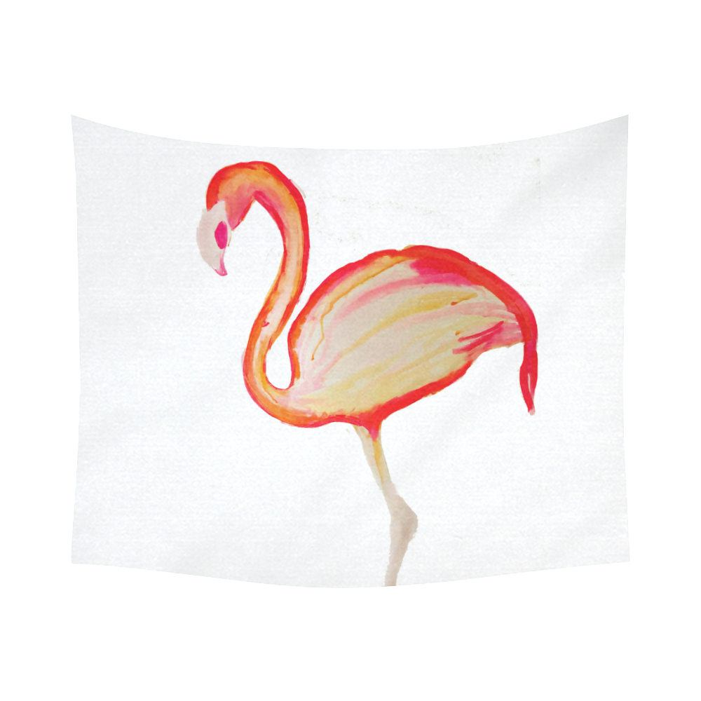 Flamingo Cotton Linen Wall Tapestry 60"x 51"