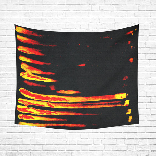 world on fire Cotton Linen Wall Tapestry 60"x 51"