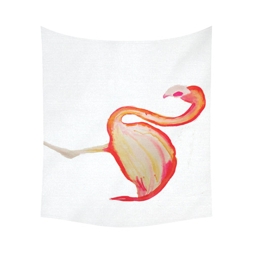 Flamingo Cotton Linen Wall Tapestry 60"x 51"