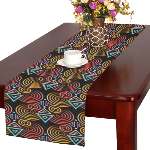 Lovely Geometric LOVE Hearts Pattern Table Runner 16x72 inch