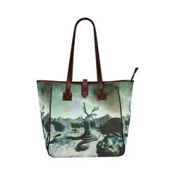 Dragon in a fantasy landscape Classic Tote Bag (Model 1644)