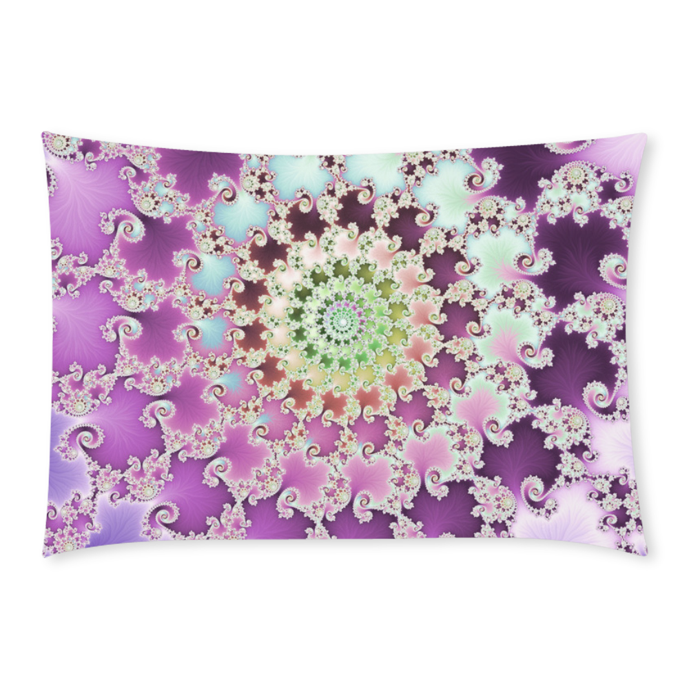 Bejeweled Spiral Fractal Custom Rectangle Pillow Case 20x30 (One Side)