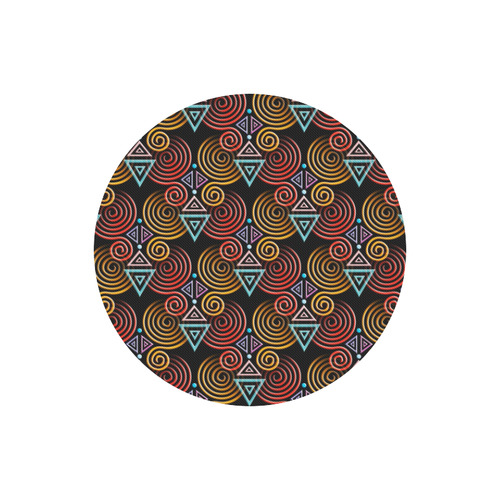 Lovely Geometric LOVE Hearts Pattern Round Mousepad