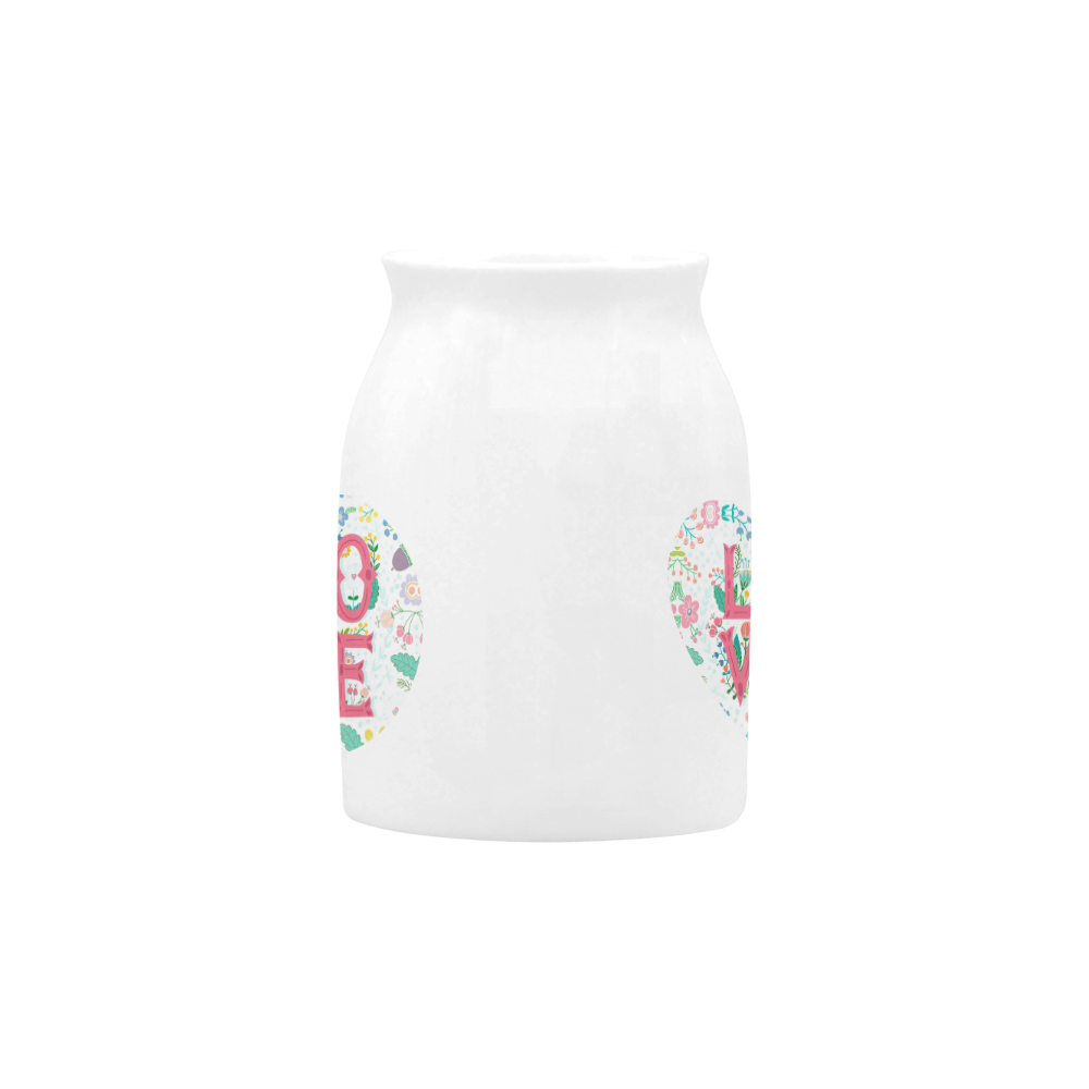 Pastel Colorful Floral LOVE Lettering Milk Cup (Small) 300ml