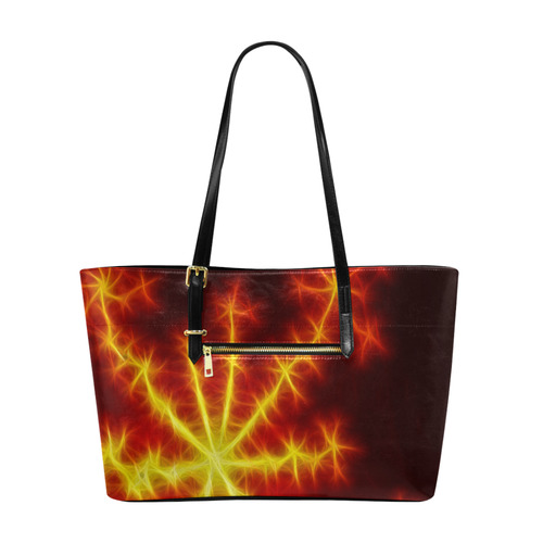 Fractal Explosion In Red And Yellow Euramerican Tote Bag/Large (Model 1656)