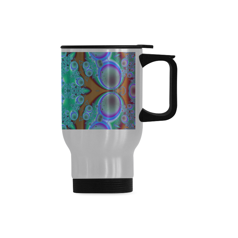 fractal pattern 1 Travel Mug (Silver) (14 Oz)