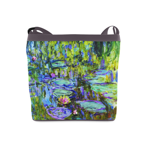Claude Monet Water Lilies Fine Art Crossbody Bags (Model 1613)
