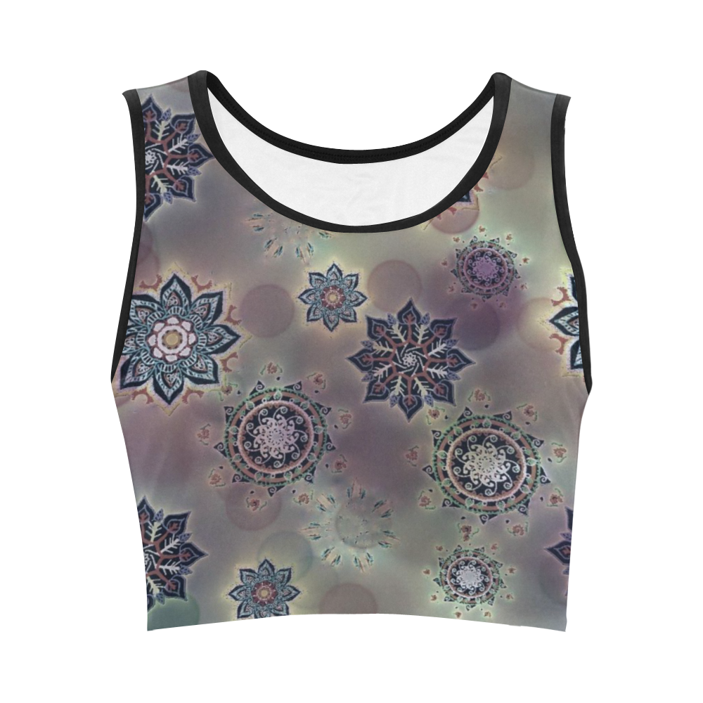 Zappy Mandalas Women's Crop Top (Model T42)