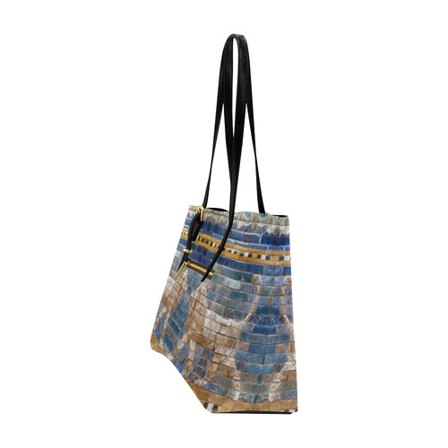 Two Lions And Daisis Mosaic Euramerican Tote Bag/Large (Model 1656)