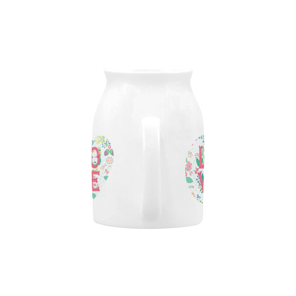 Pastel Colorful Floral LOVE Lettering Milk Cup (Small) 300ml