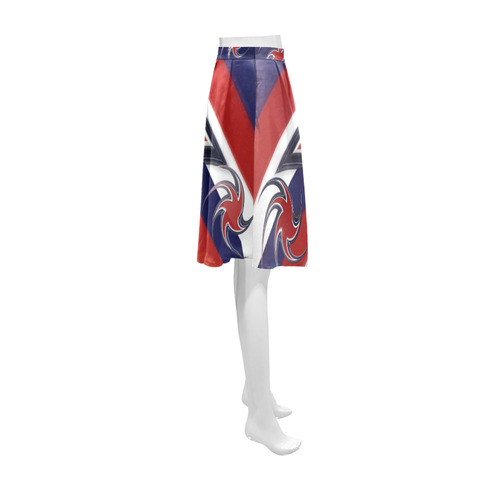 Tricolor Stars Stripes Athena Women's Short Skirt (Model D15)