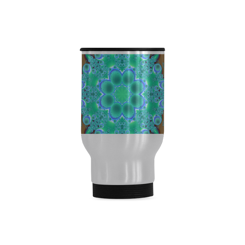 fractal pattern 1 Travel Mug (Silver) (14 Oz)