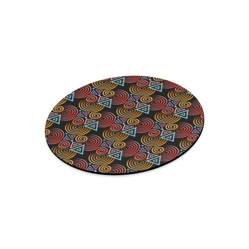 Lovely Geometric LOVE Hearts Pattern Round Mousepad