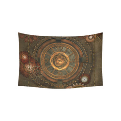 Steampunk, wonderful vintage clocks and gears Cotton Linen Wall Tapestry 60"x 40"