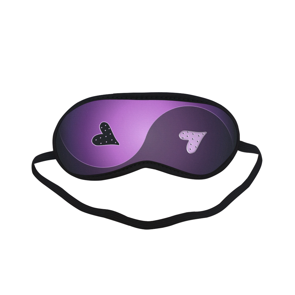 yin yang heart- purple Sleeping Mask