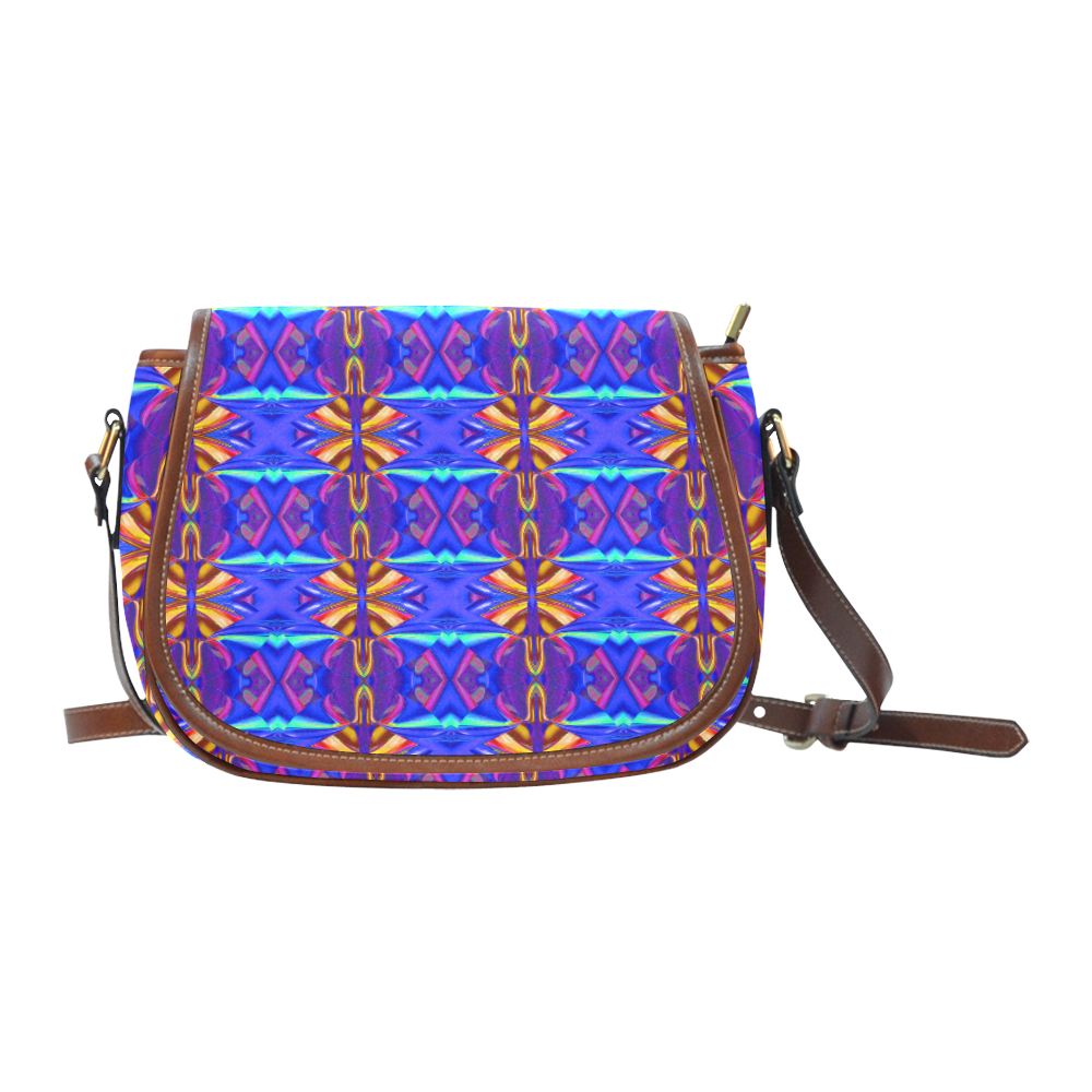 Colorful Ornament D Saddle Bag/Small (Model 1649) Full Customization
