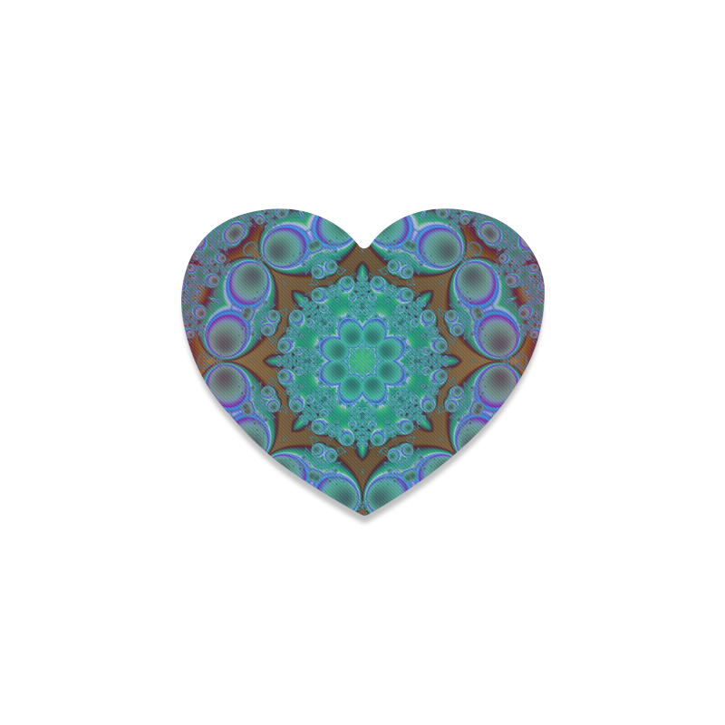 fractal pattern 1 Heart Coaster