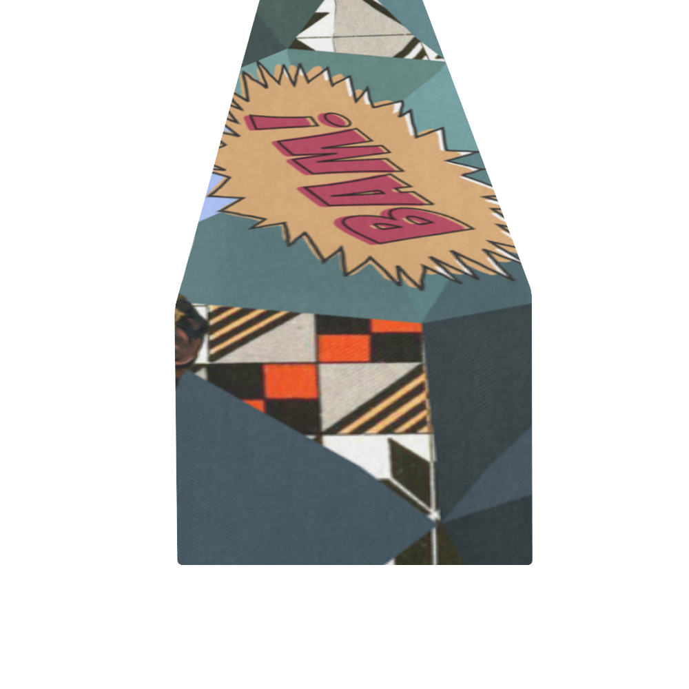 Geometric Collage Table Runner 16x72 inch