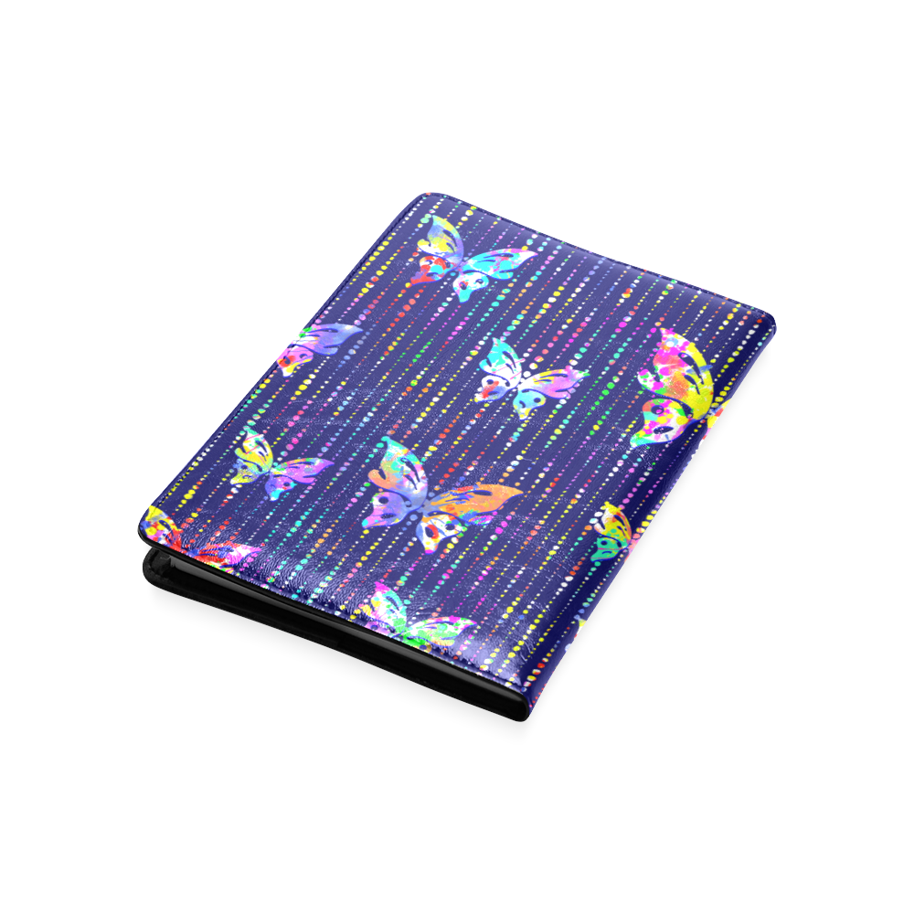 Butterflies On Dotted Lines Pattern Custom NoteBook A5