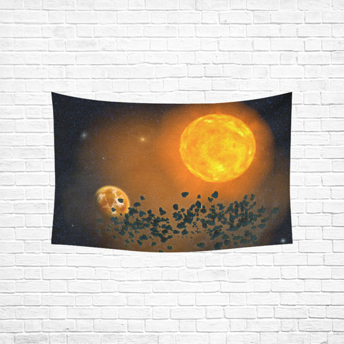 Space scenario - The Apocalypse Cotton Linen Wall Tapestry 60"x 40"