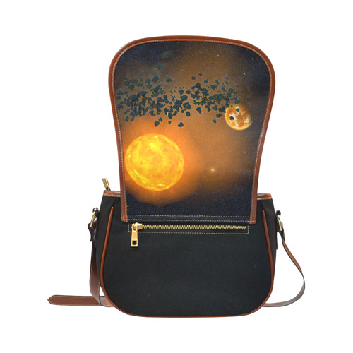 Space scenario - The Apocalypse Saddle Bag/Small (Model 1649)(Flap Customization)