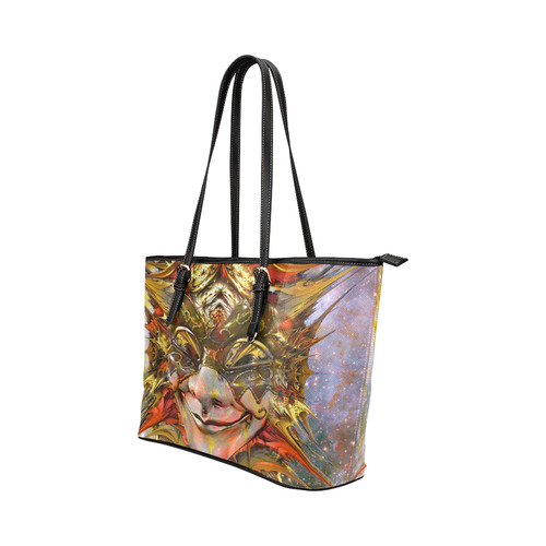 Star Clown Leather Tote Bag/Large (Model 1651)