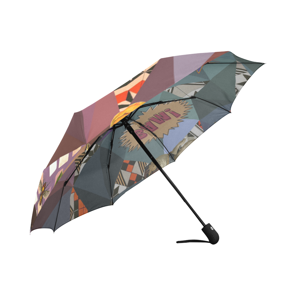 Geometric Collage Auto-Foldable Umbrella (Model U04)