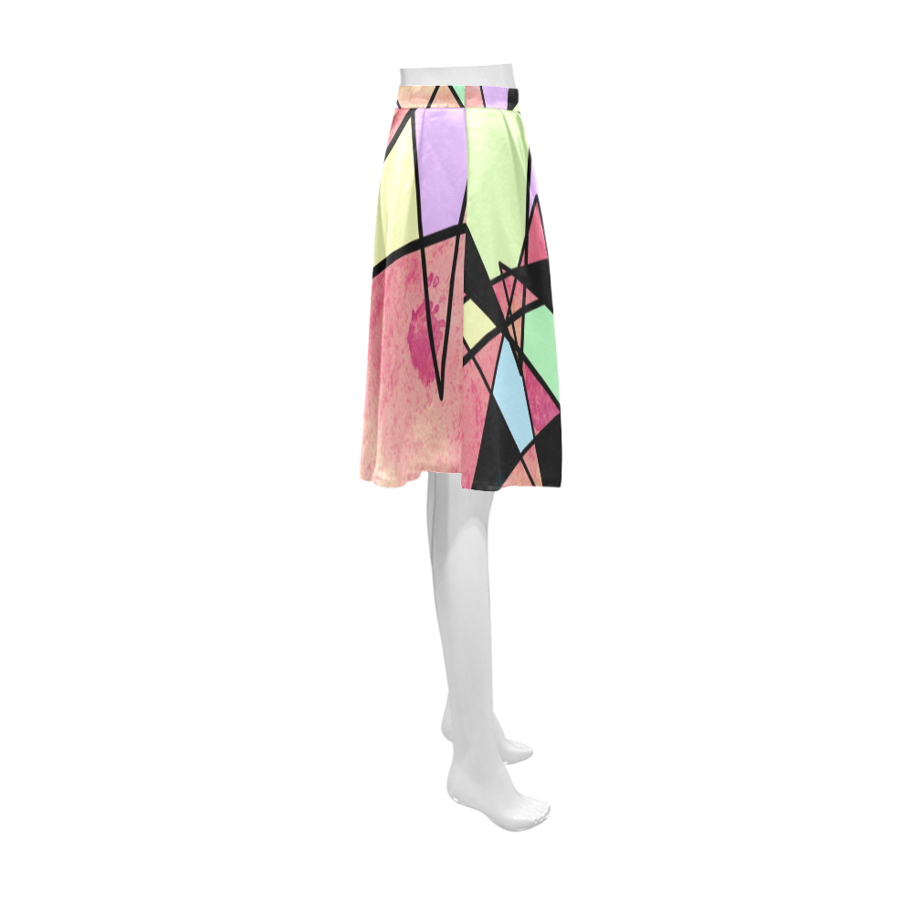 Geometric shapes Athena Women's Short Skirt (Model D15)